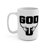 God has His hands on you - mug