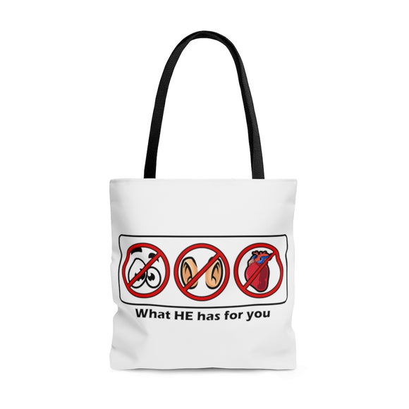 What He has for you - tote bag