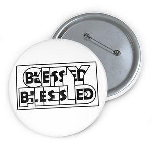 Blessed in the city and blessed in the field - pin button