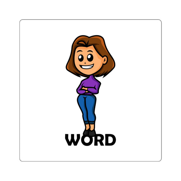 Standing on the word (F) - sticker