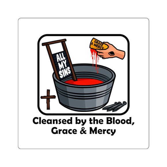 Cleansed by the blood - sticker