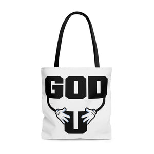 God has His hands on you - tote bag