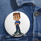 Standing on the word (M) - pin button